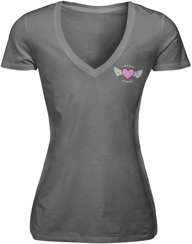 Lethal Threat (LT20174XL Women's Vintage Pink Biker Shirt (Black, X-Large)
