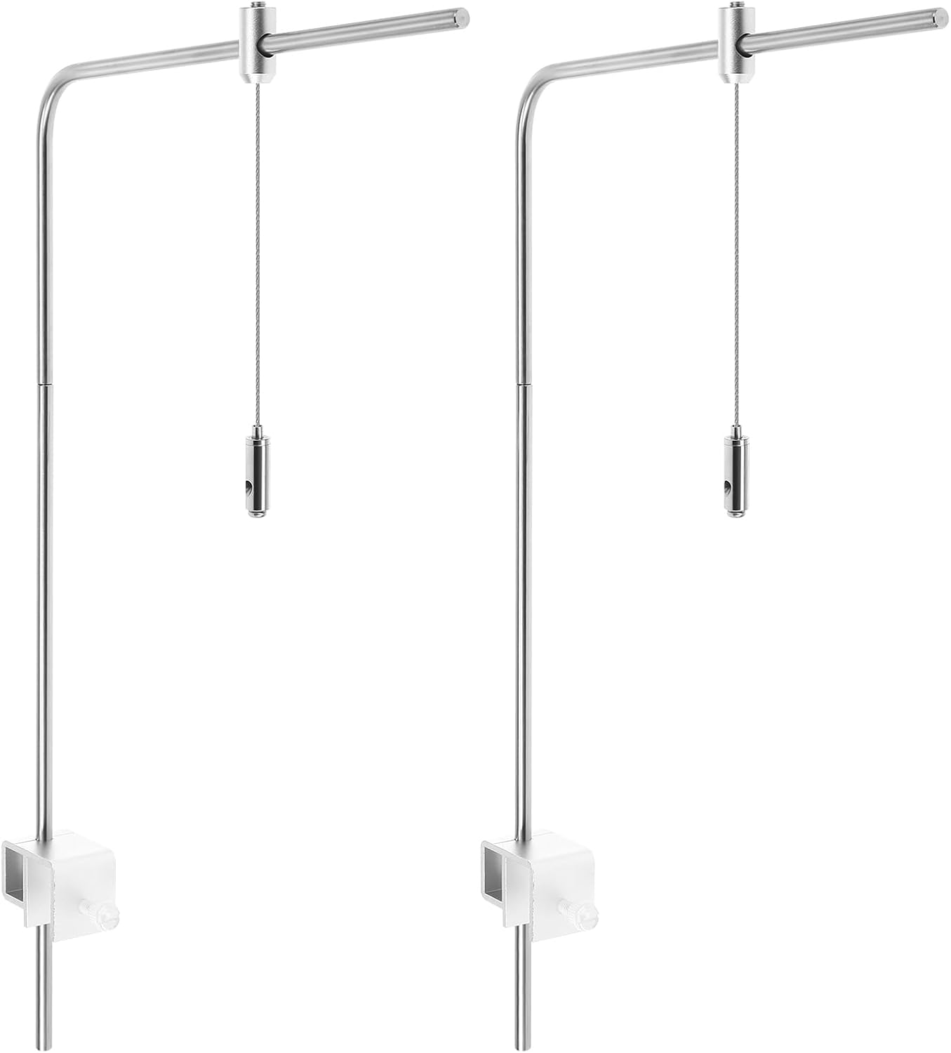 Alipis Adjustable Fish Tank Light Stand Aluminum Mount Aquarium Light Rack Holder for Freshwater Saltwater Tanks 7.9 Inch Height Adjustable Aquatic Plant Lighting Accessory