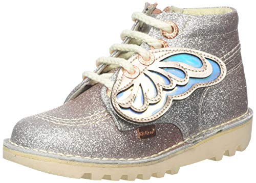 Kickers Kick Faeries, Stivaletti Bambina, Argento