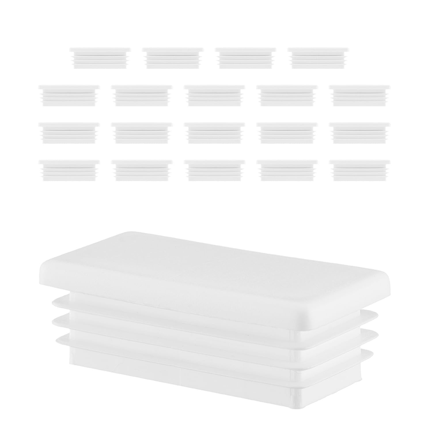 20 Tappi Per Tubi Rettangolari 120x40 Mm Nero - Chiusura A Lamelle, Antiumidità - Foto 14