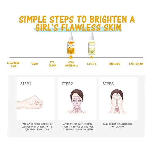 Miniatura 8 de Suero de vitamina C y suero de retinol, juego de suero antienvejecimiento con ácido hialurónico - Mañana C y noche Un suero para el cuidado facial