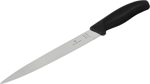 Victorinox 20 cm Swiss Classic Filleting Knife with Flexible Blade in Blister Pack, Black