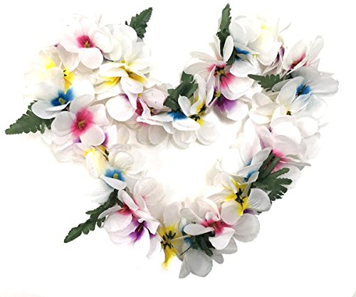 BOSHENG Hawaiian Plumeria Flower Leis Necklaces for Party Event,Christmas Decoration