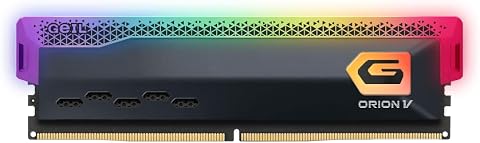 GEIL ORION V RGB GAVSG516GB5600C38ASC 16GB DDR5 5600MHz CL38, XMP 3.0, On-Die ECC & PMIC, RGB Aydınlatma, Alüminyum Soğutucu, Gri