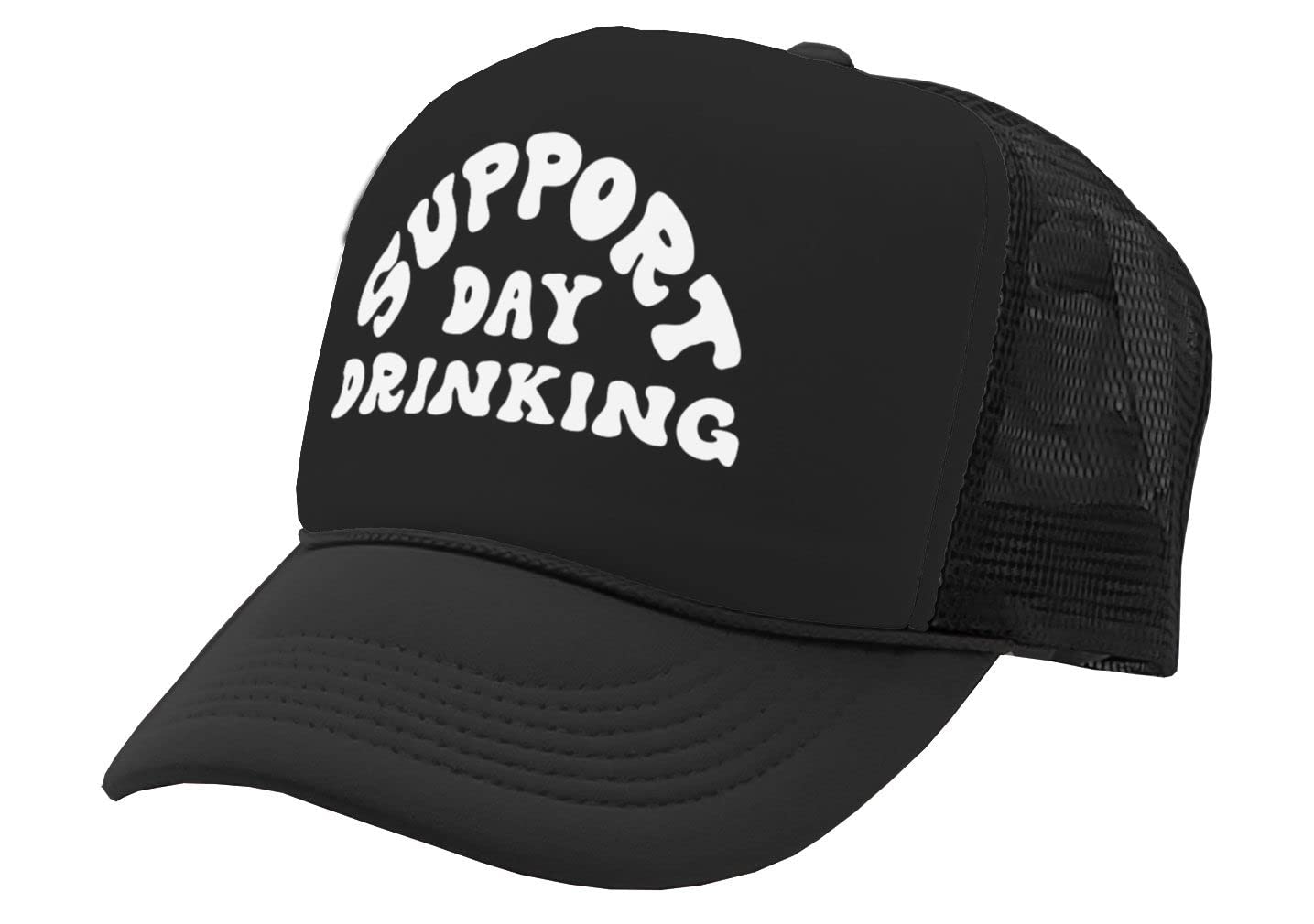 I Support Drinking during the Day - Vintage Retro Style Trucker Cap Hat