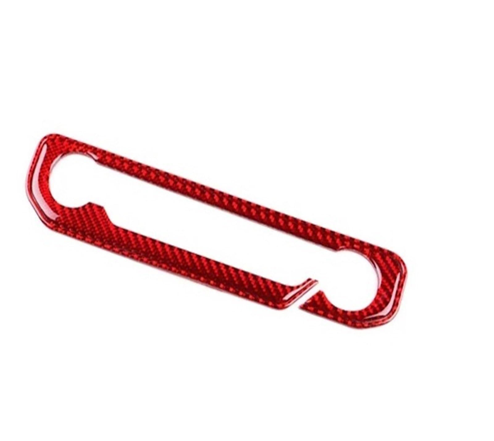 Car Interior Moulding Trim for Mustang GT 2024 2025 LHD RHD Car Central Control Star Button Interior Trim Real Soft Carbon Fiber Sticker Interior Accessories(Red Carbon)