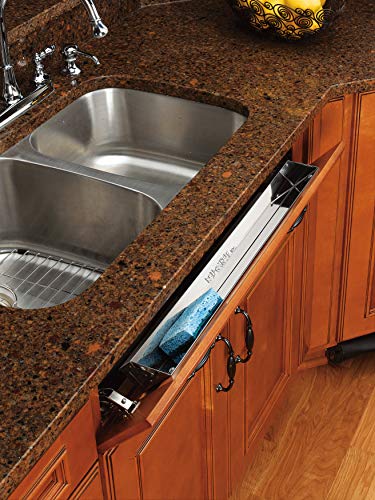 Image of Rev-A-Shelf 28 in Stainless Steel Tip-Out Tray, Silver