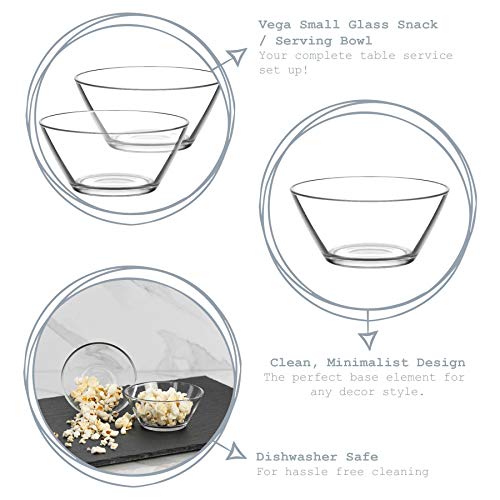 LAV Vega -Glas -Servierschalen - 10,5cm - Packung Von 6