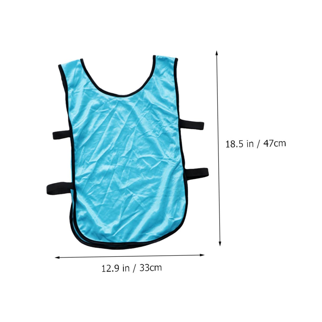 balacoo 12Pcs Training Vests for Football Basketball Lightweight Summer Mesh Jerseys Fluorescent Blue S for Youth Team Sports