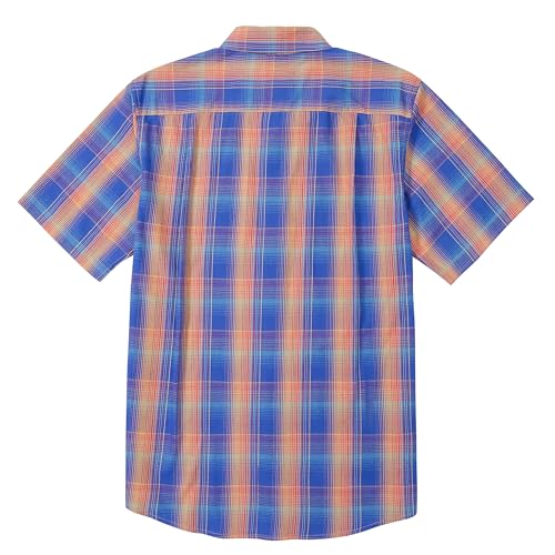 Image of Dubinik Mens Short Sleeve Button Down Shirts Soft Breathable Summer Vintage Regular Fit Lightweight Men's Casual Shirt