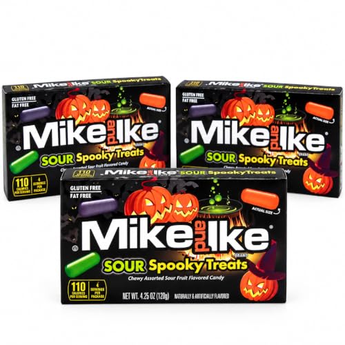 Mike and Ike Sour Spooky Treats Halloween Candy, 4.25 oz, Pack of 3 - image 1