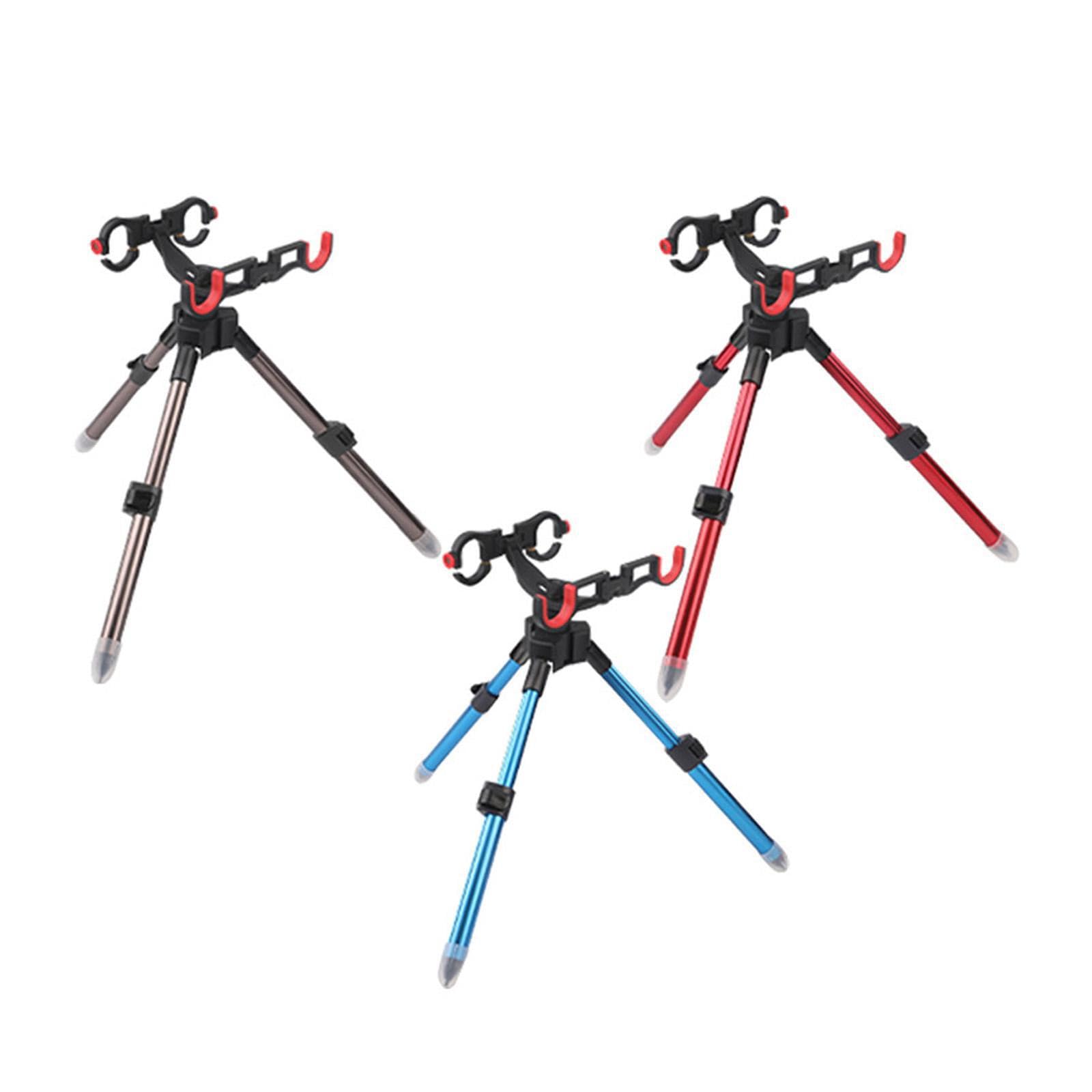 Support trépied Portable pour Canne à pêche, réglable et Pliable, idéal pour Les Aventures de pêche en extérieur. Ce Support Pliable Permet Un Gain de Place et Un, Bleu, 39 cm