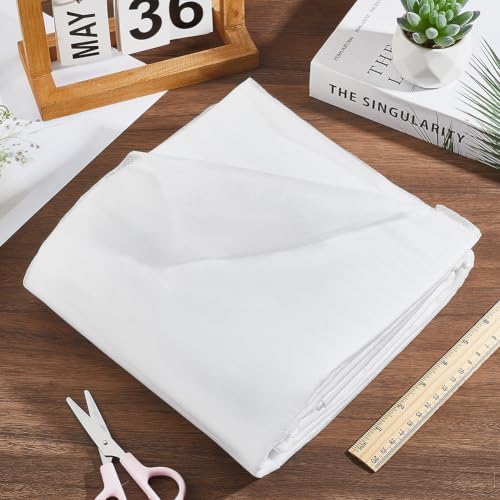 BENECREAT 5yard x 62.99inch White Non-Woven Fabric, 0.2mm Thickness Upholstery Material Fabric, Polypropylene Dust Cover for DIY Sofa Bottom Cover and Furniture Protection Fabric — view 3
