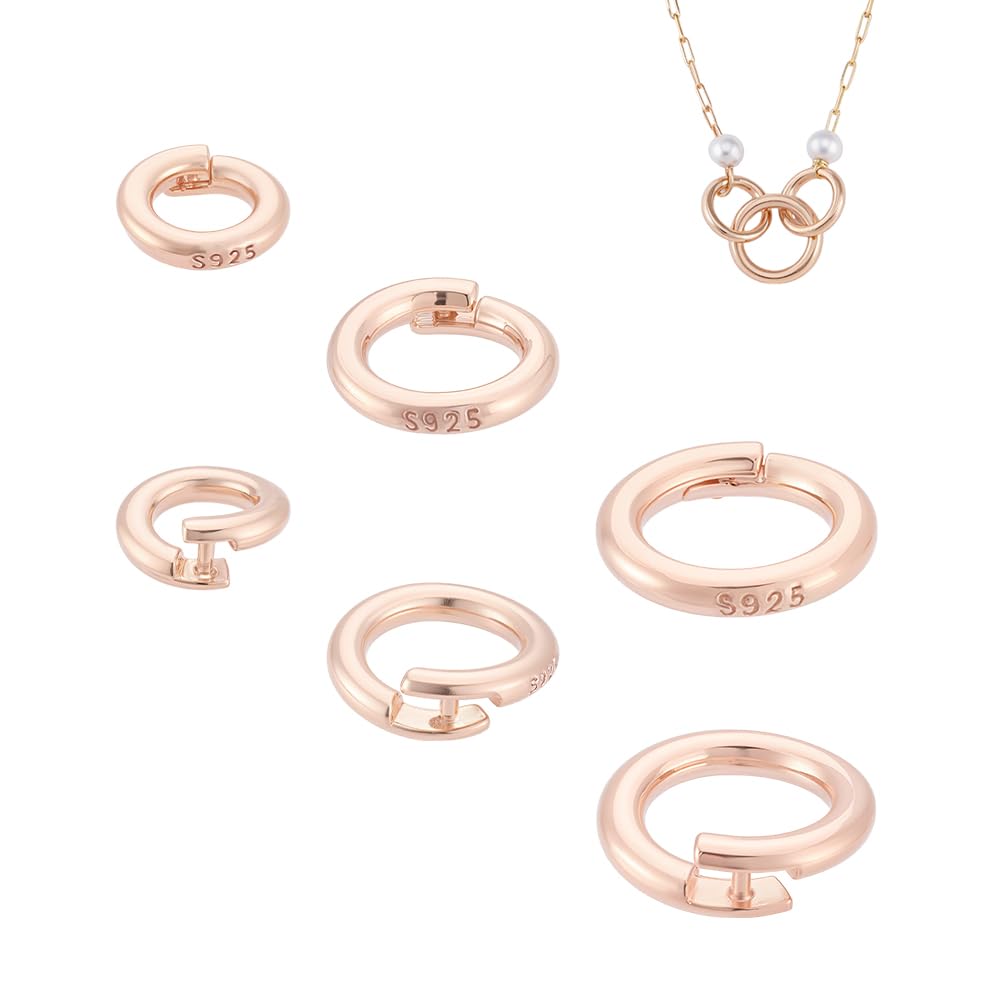 Anneaux de jonction anti-perte pour sécuriser un collier or rose
