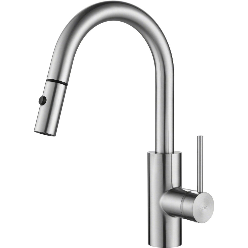 Kraus KPF-2620CH Oletto Single Lever Pull Down Kitchen Faucet, 16 Inch, Chrome