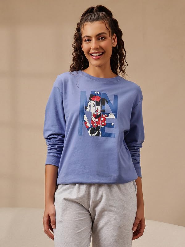 Image of Clovia Women's Terry Cotton Winterwear Sweatshirt