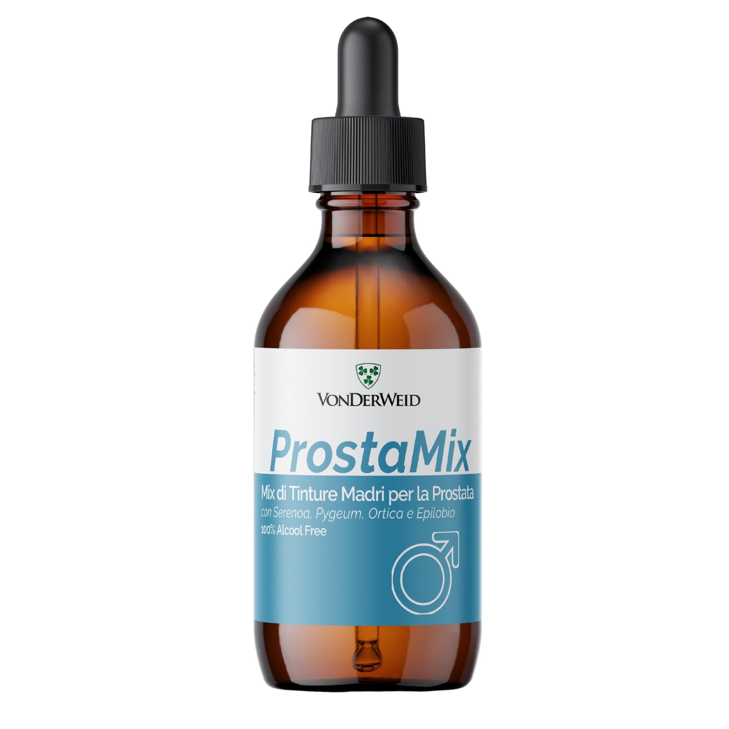 ProstaMix | Mix Tinture Madri con Serenoa Repens + Pygeum Africanum + Ortica + Epilobio | Integratore Prostata Uomo | Estratto Totale ad Ultrasuoni | Analcolico, Vegan | 100 ml