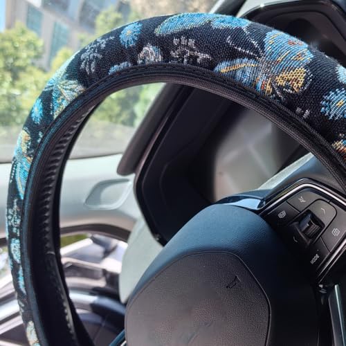 50% Off YUNXNYC Butterfly Floral Steering Wheel Cover - Image 2