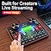 Podcast Microphone Bundle with Live Sound Card Audio Mixer, Podcast Equipment Bundle with Two 3.5mm Condenser Microphones for Pc/Phone Live Streaming Singing Gaming, Voice Changer, Denoise