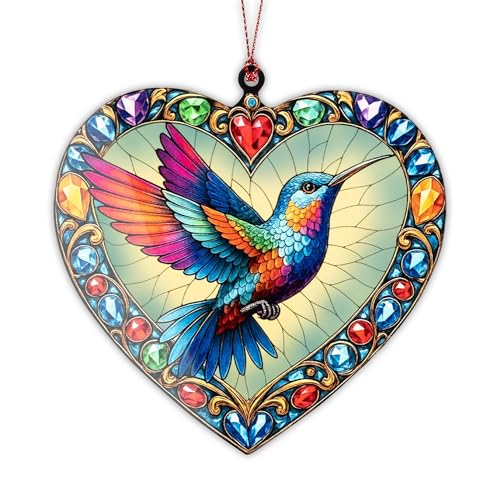 Hummingbird Gifts for Women, Hummingbird Christmas Ornaments, Mom Gift for Bird Lovers, Hanging Decor for Tree Window Home Decorations, Bird Christmas Ornament, Housewarming Gift