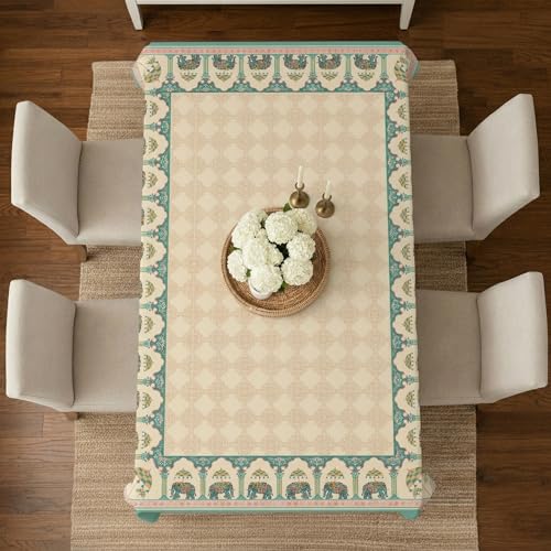 Image of STITCHNEST 'Tavola Luxe Series' Dining Table Cover 60x90 Inches | 6 Seater - 8 Seater Rectangular Dining Table Cover | Premium Fabric, Washable & Colour Fast