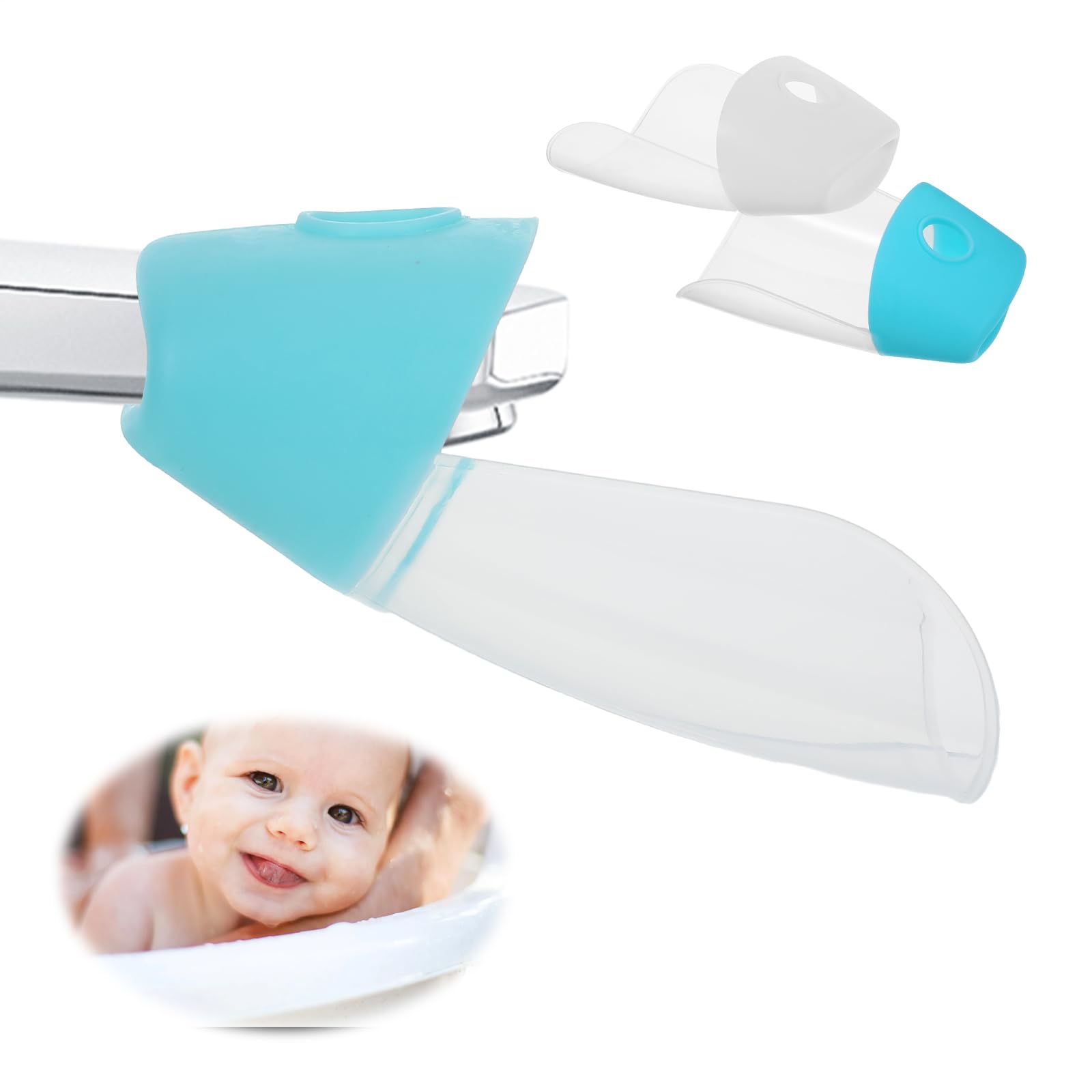 Bathtub Extender 2 Pack Silicone Faucet Extender for Kids Kitchen Sink Bathtub Spout Baby Bathroom Faucet Extenders for