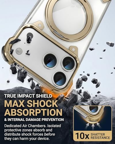 Coque sans cadre iPhone 17 Pro contre les rayures avec anneau magnétique orange - 7