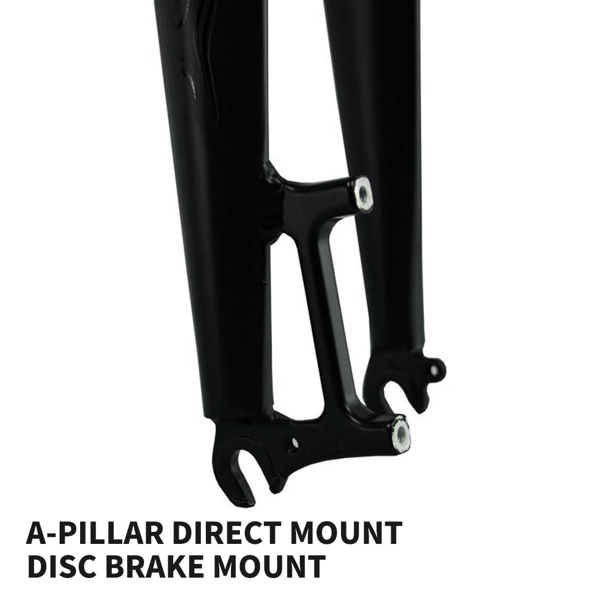 Forcella Ammortizzata per Mountain Bike 700C/26/27.5/29" Forcella Rigida per Bici da Strada con Tubo Dritto da 1-1/8" in Lega di Alluminio Forcella Anteriore per Bici da Strada QR