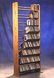 9 Row Dowel CD Rack (Honey Oak) by Wood Shed