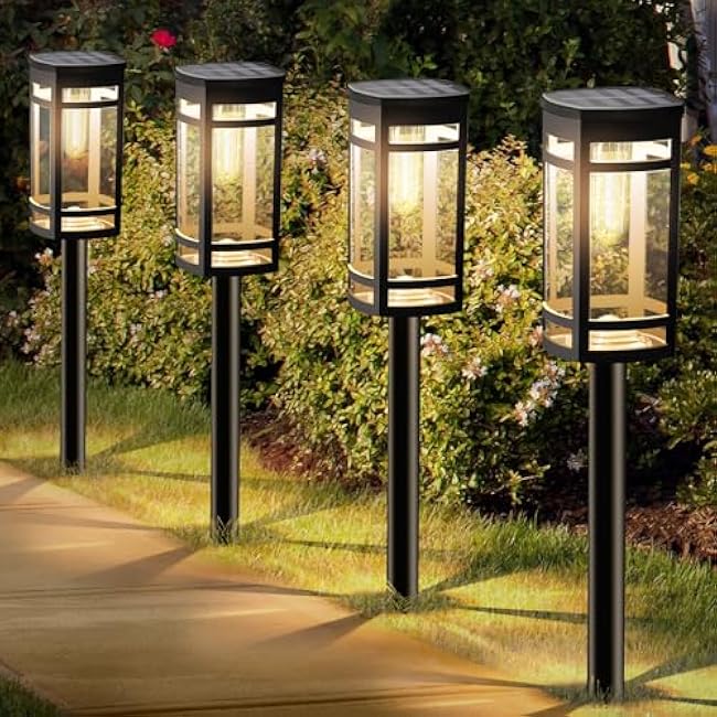 Solar Lights Warm White Light 12 Pack