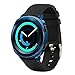 Fit-power - Cinturino di ricambio da 20 mm, per orologi Samsung Gear Sport, Samsung Gear S2 Classic, Huawei Watch 2, Garmin Vivoactive 3 e Garmin Vivomove HR, Nero