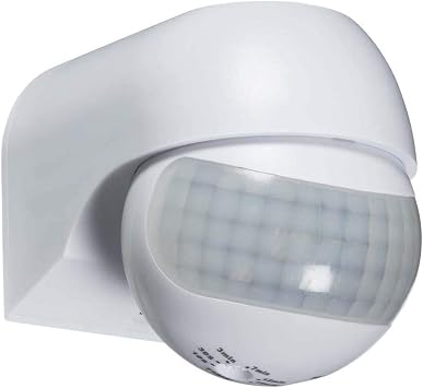 Knightsbridge IP44 180 Mini PIR Sensor, White, Height 70 Width 55.4 Projection-77