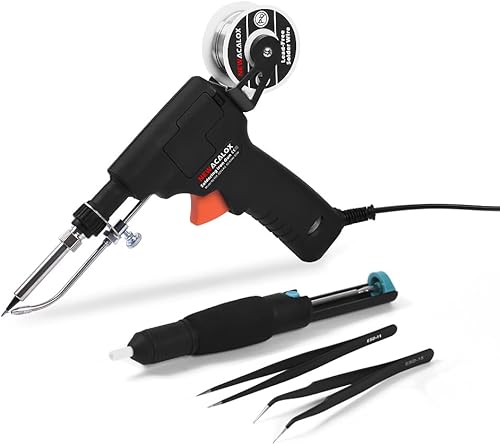 Kit de soldador eléctrico de soldadura, herramientas electrónicas de precisión de 80 W para fabricación de joyas, vidrieras, reparación de cables de