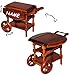Produktbild alles-meine.de GmbH Servierwagen/Teewagen - klappbar - aus Holz - incl. Name - für Puppenstube Miniatur/Maßstab 1:12 - Eßzimmer - Esstisch Küchenwagen Side-Car mit Rollen - d..