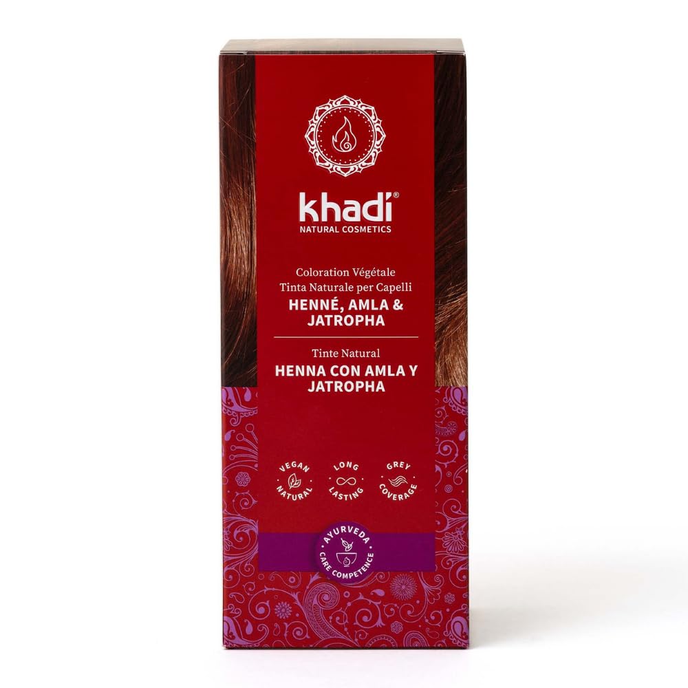 khadi CASTANO MEDIO Tinte vegetal para el cabello - tinte para un color castaño canela vivo y cálido hasta un castaño medio intenso y profundo - 100% vegetal - 100 g — view 22