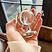 Mini World Globe Crystal Glass balls,Clear Paperweight decorative,small Earth globe for desk decorations,Office Home table Decor,tiny Ornaments Gifts, Miniature Ball Sphere paper weights,Golden 5cm.