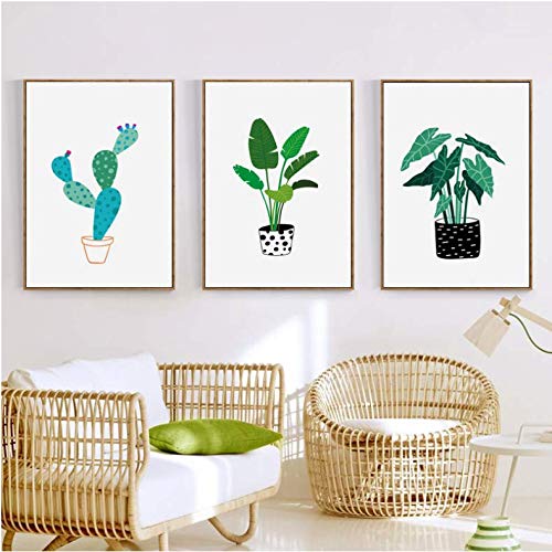 Image murale plante pour décoration maison moderne salon sans cadre 50x70