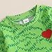 GINEVSAL Baby Boy Christmas Outfits Heart Animal Green Long Sleeve Sweatshirt Pants Set Toddler Infant Christmas Clothes