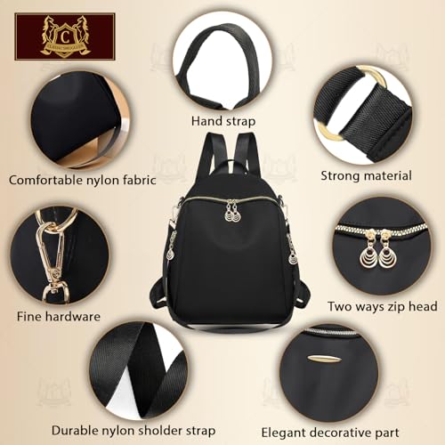 Image of Ethnic Style Waterproof Oxford Backpack for Women & Girls | Fashion Travel Canvas Look Nylon Bag | Large Capacity Printed Laptop Backpack for College