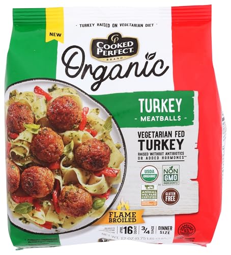 Cooked Perfect Organic Turkey Meatballs, 12 Oz
