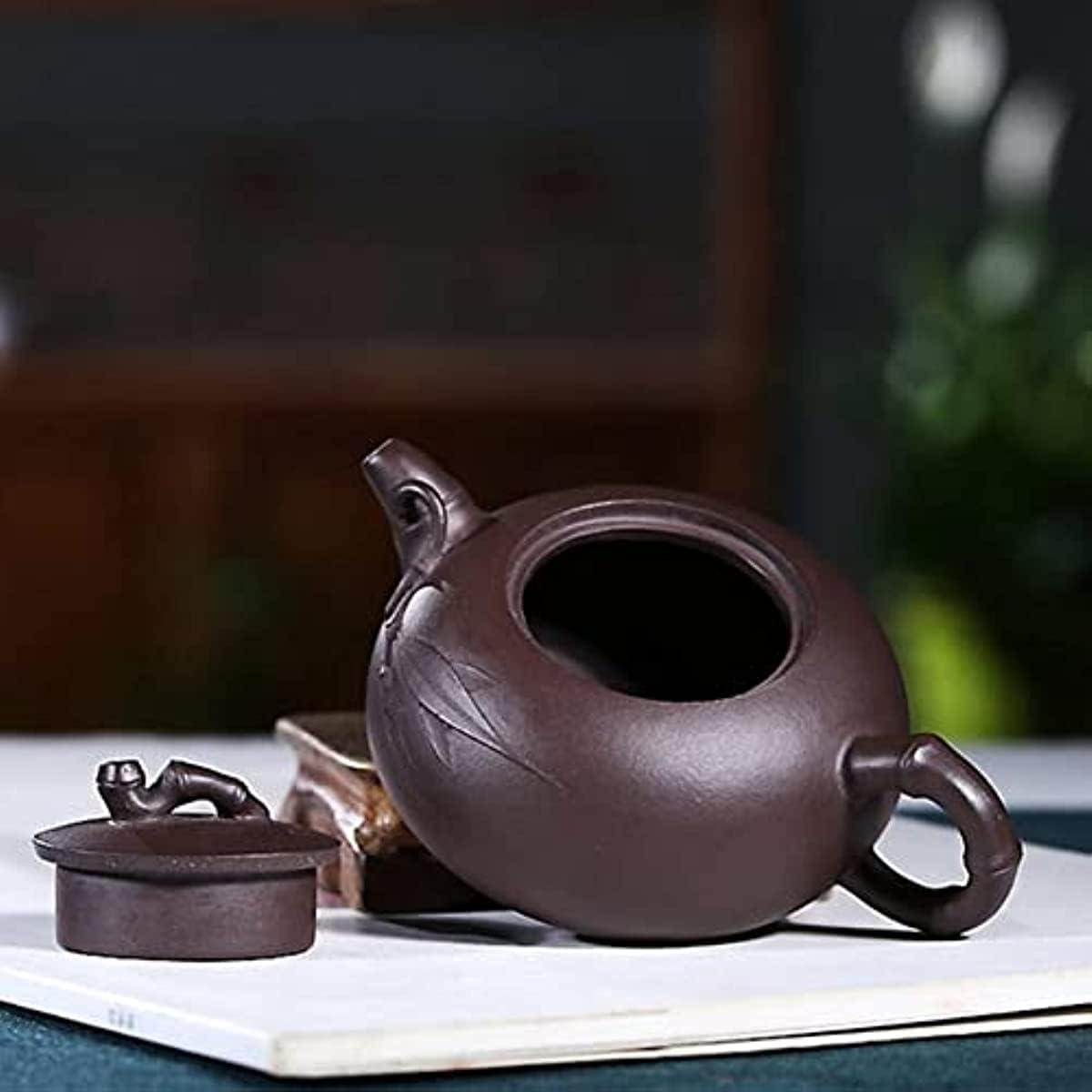Service à thé Gongfu chinois en porcelaine, théière violette de 150 ml, théière en terre crue Zhu, bouilloire à filtre, service à thé portable pour les voyages, les pique-niques, les affaires et les