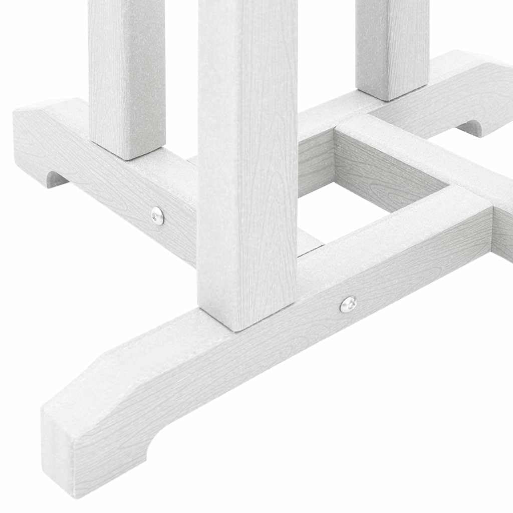 Tavolo da bar bianco, 55 x 55 x 107 cm, rotondo, in polietilene, per giardino e terrazza, moderno tavolo da bistrot per eventi all'aperto e feste in piedi