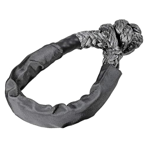 Grilletes - Cuerda de recuperación de Carretera sintética con grillete Suave | Grilletes de Resistencia a la Rotura de 38000 Libras para remolcar recuperación de ATV, Accesorios de Remolque