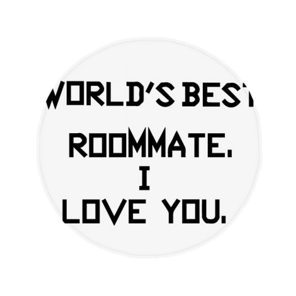 Tapis de sol multicolore World Best Roommate I Love You, cadeau idéal pour colocataire