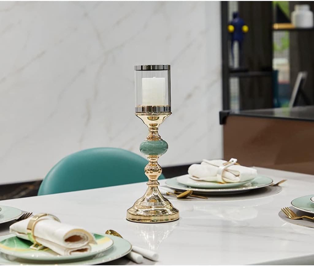 Candlestick Holders Pillar Candle Holder with Glass, Hurricane Candle Holder for Wedding Anniversary Housewarming Party Table Centerpieces Candle Holders (Size : B)