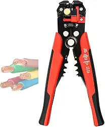 Alicate Desencapador de Fios e Cabos Automatico - Crimpador 3 em 1 - Alicate Descascador Decapador Cortador Profissional Auto Ajustável e Preciso -Vende Mais