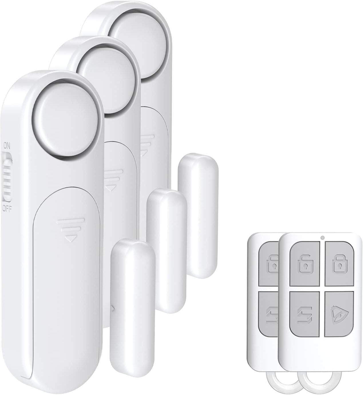 Door Sensor Alarm for Home With Remote, 3 Packs Wireless Window Door Open Contact Burglar Chime Anti-Theft 2 Mode 120dB Loud Enough Sticky Pad Easy to Install for Door Safety Shop Security