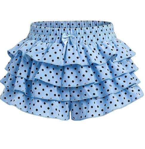 Image of Women Layered Gingham Shorts Cute Bloomers Plaid Shorts | Gingham Ruffle Shorts, Polka Dot Mini Bloomer Shorts, Micro Boyshorts, Tiered, Checkered, Lolita Outfits, Going Out