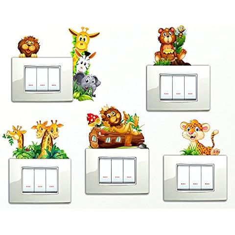 Pegatinas de pared de animales de la sabana no tóxicas Cover