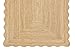 Weaving Village Wave Scalloped Natural Jute Boho Area Rug, Coastal Farmhouse Scallop Rug, Natural (2'x3')